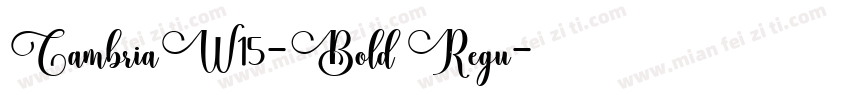 CambriaW15-Bold Regu字体转换